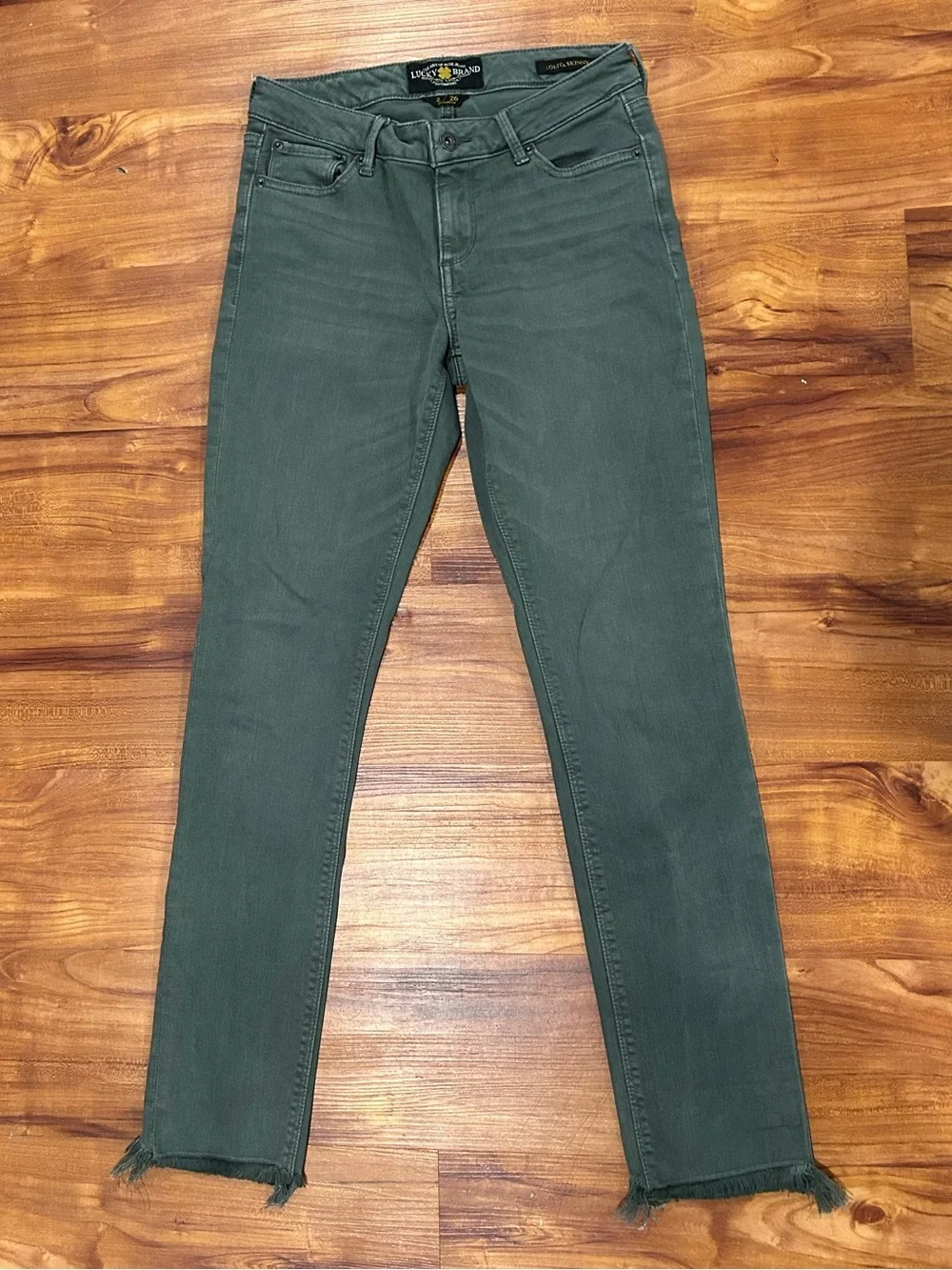 Lucky Brand Olive Green Lolita Skinny Jeans